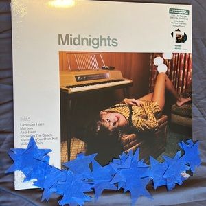 Signed Taylor Swift Midnights vinyl jade green